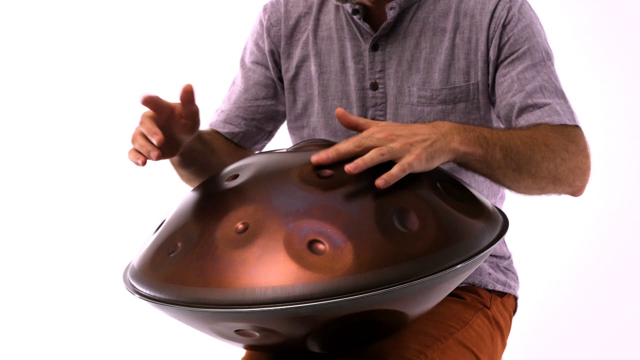 Handpan instrument close up